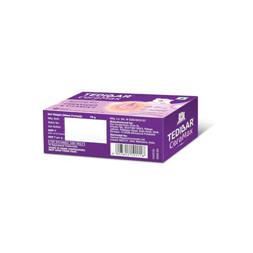Tedibar Ceramax Bathing Bar - 75g Enriched with Ceramides & Vitamin E |100% Soap Free| Skin friendly pH – By Torrent Pharma