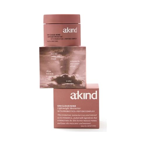 Akind On Cloud Nine Lightweight Moisturiser | Daily Lightweight Moisturiser | For All Skin Types | Skin Barrier Build range | Probiotics, Peptide Complex, Ceramide Complex