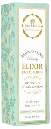 Just Herbs Gotukola Ginseng Rejuvenating Elixir Facial Serum, 30ml