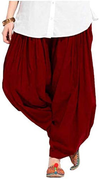 Prabha Creations Cotton patiyala salwar combo pack for women free size four colors white, black, maroon and beige