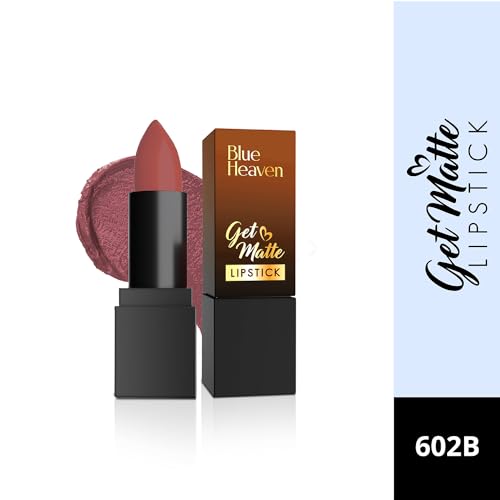 Blue Heaven Get Matte Lipstick | Soft Matte Finish and Lightweight Formula | Intense Pigment | Long-Lasting Lipsticks For Women | 602 | 4GM