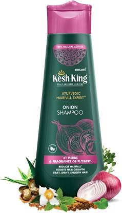 Kesh King Ayurvedic Onion Shampoo with 21 Herbs, Reduces Hairfall & Boost Hair Growth, 600ml