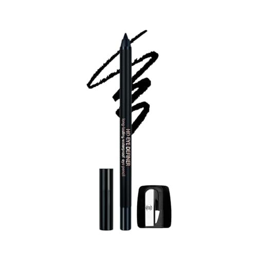 Lakyou Beauty HD Eye Definer | Long-Lasting Waterproof Eye Pencil | Smudge-Proof | Creamy Smooth | Jet Black | Up to 24H Wear | 1.2g