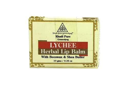 Khadi Pure Gramodyog Herbal Lychee Lip Balm - 10G