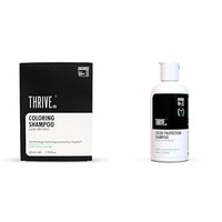 Damage-Free Hair Color Kit With 5-MIN COLORING SHAMPOO(Dark Brown) + COLOR PROTECTION SHAMPOO | 100% Grey Coverage |Prevents Color Fading & Repairs Damage