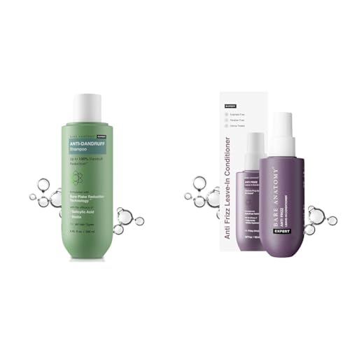 Bare AnatomyEXPERT Anti-Dandruff Shampoo | Targets Oily Scalp and Sheds Dry Flakes 250ml + Anti Frizz Leave In Conditioner | Deep Conditioned Frizz Controlled Hair For 24 hrs| 150ml