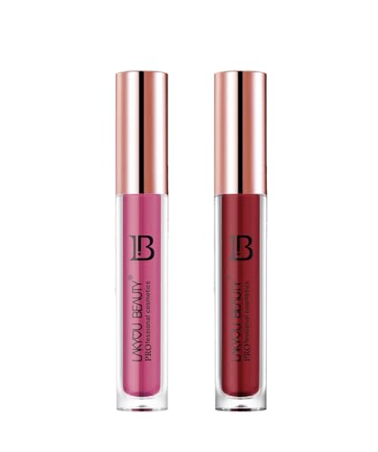 Lakyou Beauty Color Infision Non-Transfer Liquid Lipstick (pack of 2) ((Poppy - Ruby Mehroon))