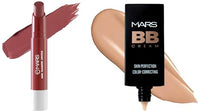 MARS Matte Super Stay Lipstick |(2.6 gm) (02-TREASURE) BB Cream Lightweight Foundation | Blendable BB Cream for Women | Colour Correction for All Skin Types (30 ml) (Biscuit)