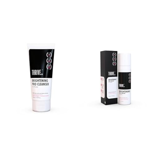 ThriveCo Brightening PRO Cleanser + Serum For Women with Probiotic Rice Water, Vit C, Kojic Acid, Alpha Arbutin & Glutathione | Anti-ageing, Boosts Collagen, Clears Skin & Removes Dark Spots