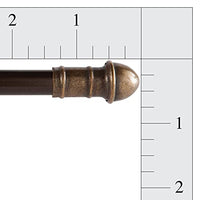 28-48 in. Adjustable Petite Café Curtain Rod, 2-Pack, 7/16 in. Diameter, Bronze 28-48