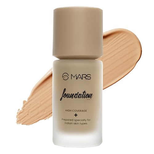 MARS Matte Lip Liner | One Swipe Smooth Application | Long Lasting Lip Pencil (1.4gm) (20-CHILL RED) High Coverage Liquid Foundation | Blemish Free & Blendable Foundation for Makeup (40ml) (SHADE-07)