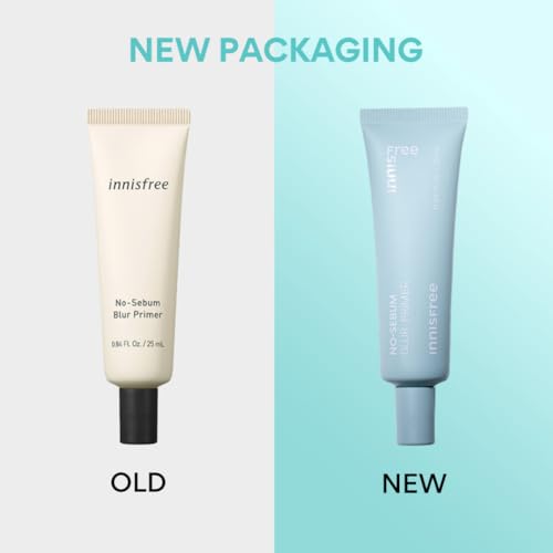 Innisfree No-Sebum Blur Primer 25ml Long Lasting Smooth Pore Coverage, Oil Control, Matte Finish, Pore Minimizing, Korean Makeup for Flawless Skin, Lightweight & Non-Greasy Formula