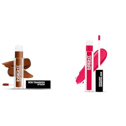 Insight Cosmetics Non Transfer Lip Color Matte Texture12Hrs WaterproofTrue ColorSmudge Proof Paraben Free 100% Veg Longwear, 4ml(LG40-01) Non Transfer Liquid Lipstick 24 Hrs Waterproof, 6ml(LG39-01)