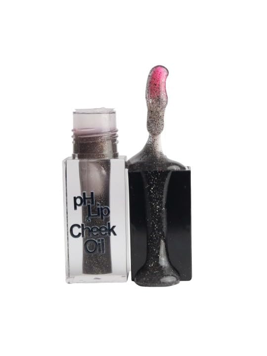 PH Lip & Cheek Oil - Black Bite, 5ml | Hydrating, Tinted Lip & Cheek Stain | Non-Sticky, Long-Lasting & Moisturizing | Nourishing Formula for a Natural Glow
