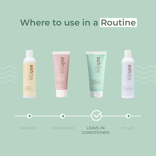 Ashba Botanics Leave-in Conditioner for Frizzy, Wavy & Curly Hair | Hair Cream For Men & Women | Moisturizes, Protects, Nourishes & Adds Shine to Dry & Damaged Hair | Silicone Free (50, millilitre)