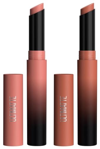 Maybelline New York Lipstick, Color Sensational Ultimattes, 699 More Buff, 1.7 g & Maybelline New York Lipstick, Color Sensational Ultimattes, 799 More Taupe, 1.7 g