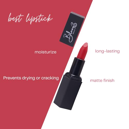 Bloom Beauty Bullet Lipstick Creamy Matte Finish Hydrating & Long-Lasting,Ruby Glaze