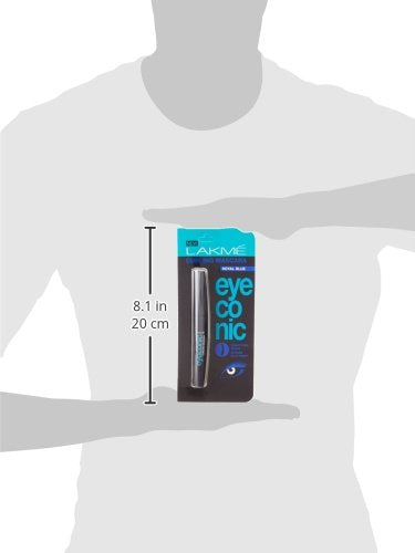 Lakmé Eyeconic Curling Mascara For Women, 9ml | Blue Waterproof Mascara | Eye Mascara with Smart Curl Brush for Voluminous, Smudge-Proof Lashes