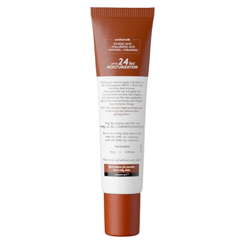 Chemist At Play Chocolate Tinted Lip Balm for Dark, Dry, Chapped and Pigmented Lips| Gives 24 hours moisturization| SPF 50 PA+++| Has Kojic Acid, Hyaluronic Acid, ceramides & Peptides| 10gms