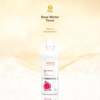 VLCC Gold Facial Kit with FREE Rose Water Toner - 300g + 100ml | 24K Colloidal Gold And Aloe Vera At Home Facial Kit | Bright & Radiant Complexion, Skin Cell Regeneration | Instant Glow Facial.