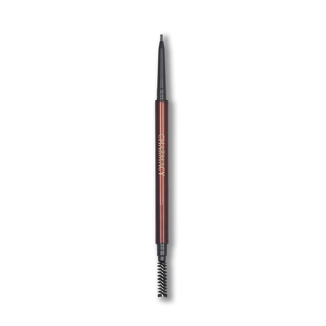 Charmacy Milano Ultra Defining Eyebrow Pencil (Dark Brunette) - 0.1G, Natural Brows, Built in Spoolie Brush, Dual Function, Sweat Resistant, Eyebrow Expert, Vegan, Cruelty Free, Non-Toxic