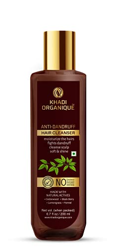 Khadi Organique Anti Dandruff Hair Shampoo | Controls Dandruff | Eliminates Dryness, Flaking, and Itching - 200 ML