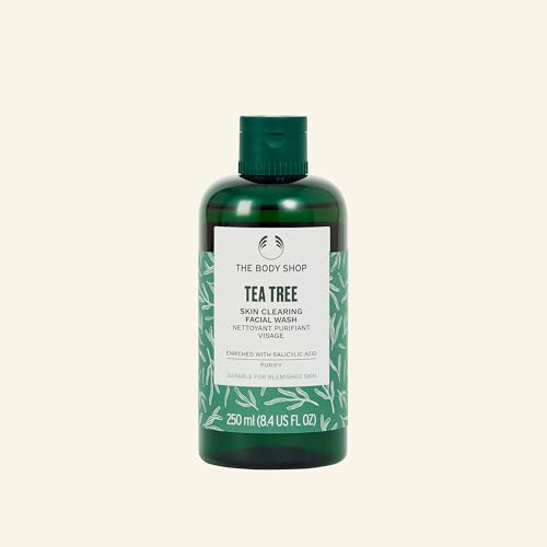 The Body Shop Tea Tree Skin Clearing Facial Wash | Deep Cleanse For Oily Skin | Reduces Blemishes in 7 Days | Enriched with Tea Tree Oil & Salicylic Acid | 250ml