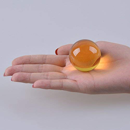 LONGWIN 40mm(1.6 inch) Solid Mini Fengshui Crystal Ball Healing Crystals(Yellow) Yellow