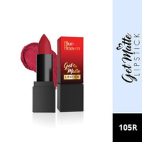 Blue Heaven Get Matte Lipstick | Soft Matte Finish and Lightweight Formula | Intense Pigment | Long-Lasting Lipsticks For Women | 105 | 4GM