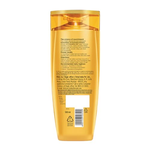 L'Oreal Paris Extraordinary Oil Nourishing Shampoo For Dry & Dull Hair, 180ml