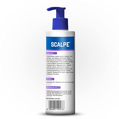 Scalpe Pro Anti Hairfall Shampoo | Prevents Hairloss | Hair Fall Control | Promotes Healthy Hair | Paraben Free | Dermatologically Tested | Scalp Cleansing Shampoo | Women & Men | 400ml