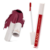 Juice Epic Pink - M08 Kiss Sensation Lipstick & Cherry Pop - M07 Color Luxe Liquid Lipstick with Goodness of Bio Retinol, & SPF 15 UV Protection