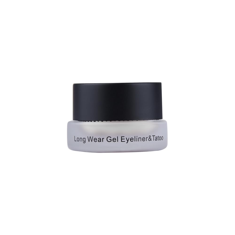 Forever52 Daily Life Long Wear Gel Eyeliner & Tattoo, Waterproof Smudgeproof Long Lasting Cream Eyeliner Gel With 2Pcs Brushes For Smooth Aplication (White) Gt007