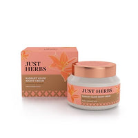 Just Herbs Radiant Glow Face Night Cream | For Firm & Radiant Skin Overnight |72H Moisture Lock | Reduces Dullness & Blemishes | Non-sticky, Night Moisturiser | Mandarin, Saffron, Vitamin C, Niacinamide, Squalane | 11 Ayurvedic Herbs | Dermatologically Te