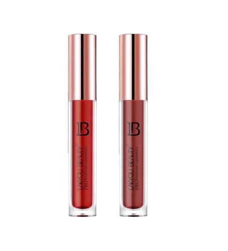 Lakyou Beauty Color Infision Non-Transfer Liquid Lipstick (pack of 2) ((Crimson - Brunch Nude))