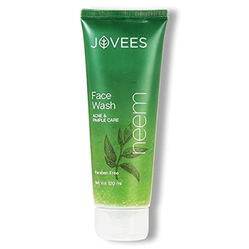 Jovees Herbal Neem Face Wash For Clear Skin with Neem & Tea Tree Ext | Gentle For Acne-Prone Skin | Controls Oil, Pimples and Dark Spots | Acne Control Cleanser For All Skin Type - 120ml (pack of 3)