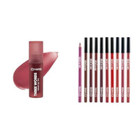 MARS Love Track Velvet Lip Tint (2.8ml) (THREE WORDS) 6 Flattering Shades Matte Lip Liner Set of 10 | One Swipe Smooth Application | Long Lasting Lip Pencil | Multicolor (1.4g x 10)
