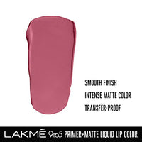 LAKMÉ 9 to 5 Primer + Matte Liquid Lipstick - Mp1 Everyday Pink, 4.2 ml