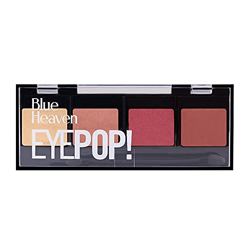Blue Heaven 4-In-1 Matte Cream & Metallic Finish Eyepop Eyeshadow, Caramel Latte, 12G, Multicolor