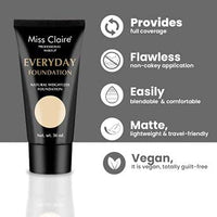 Miss Claire Professional Makeup Everyday Foundation Natural Weightless Foundation 30ml Cream (BE-03 Medium Olive)