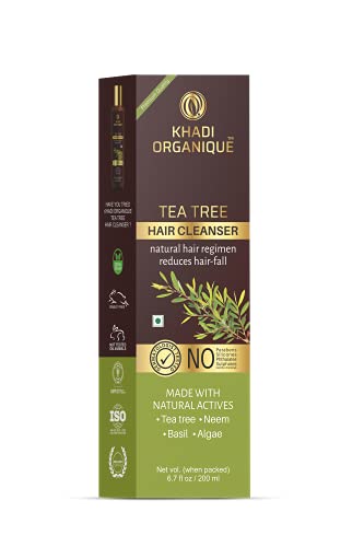 Khadi Organique Tea Tree Hair Cleanser/Shampoo for Anti Dandruff (SLS & PARABEN FREE) 200 ML
