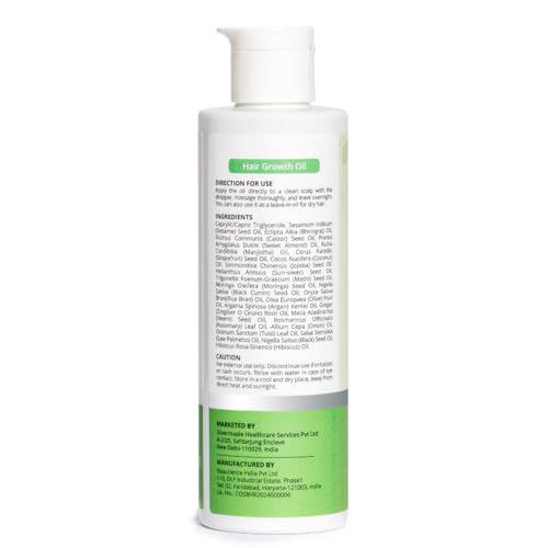 DHI Hair Growth Oil With 21 Natural Herbs | Hibiscus Extract |Strengthen Hair & Reduce Hair Fall | Promotes Hair Growth | For Men, Women | Suitable for All Hair Types | 200 ml