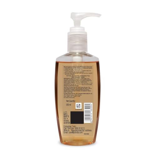 Neutrogena Deep Clean Gentle Facial Cleanser | 2x Glycerin & Cleansing Agent | Alcohol-Free | Dermatologist Tested | Normal to Oily Skin | For Men and Women | 200ml