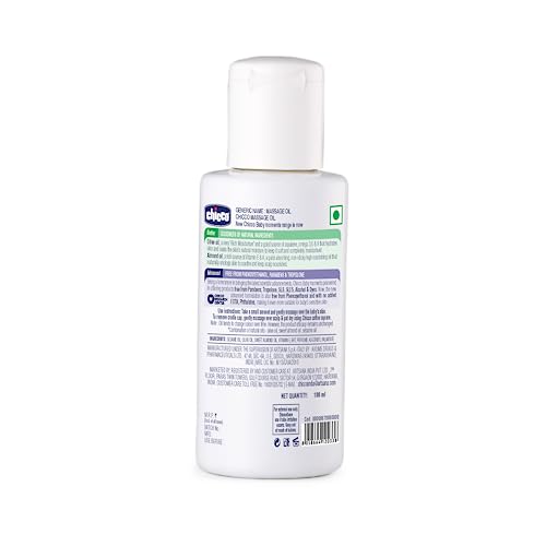 Chicco Baby Moments Massage Oil, New Advanced Non-sticky & Moisturizing Formula with Natural Ingredients to Prevent Dryness, Suitable for Baby’s Skin, Hair & Scalp, No Phenoxyethanol & Parabens (100ml)