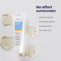 RE' EQUIL Ultra Matte Dry Touch Sunscreen | SPF 50 PA++++ | Water & Sweat Resistant | No White Cast, Non-Greasy & Non-Comedogenic | For All Skin Types | 50G