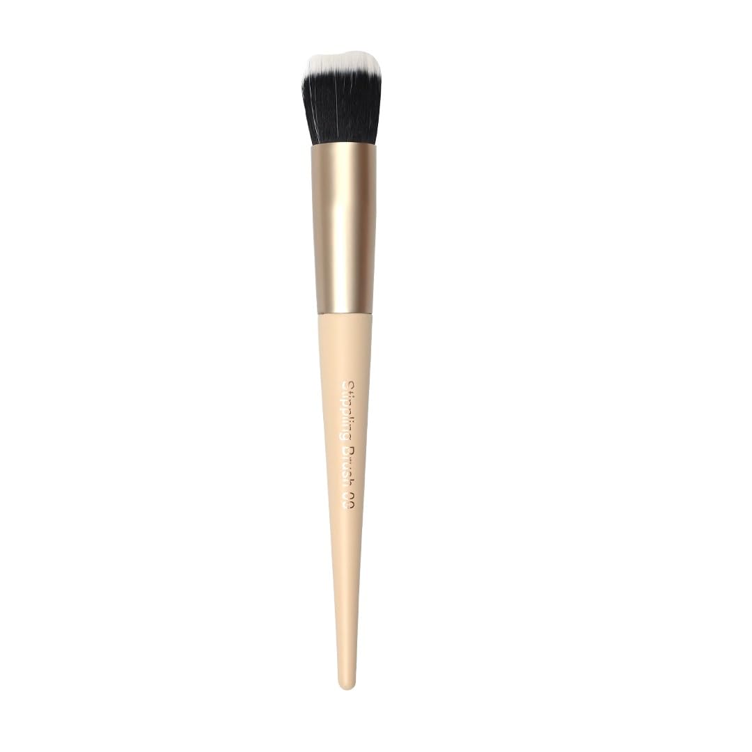 Milagro Beauty Stippling Brush 09 – Dual-Layered Brush for Liquid & Cream Foundation, Blush & Highlighter, Airbrushed Finish, Seamless Blending, Vegan Bristles, Professional Results
