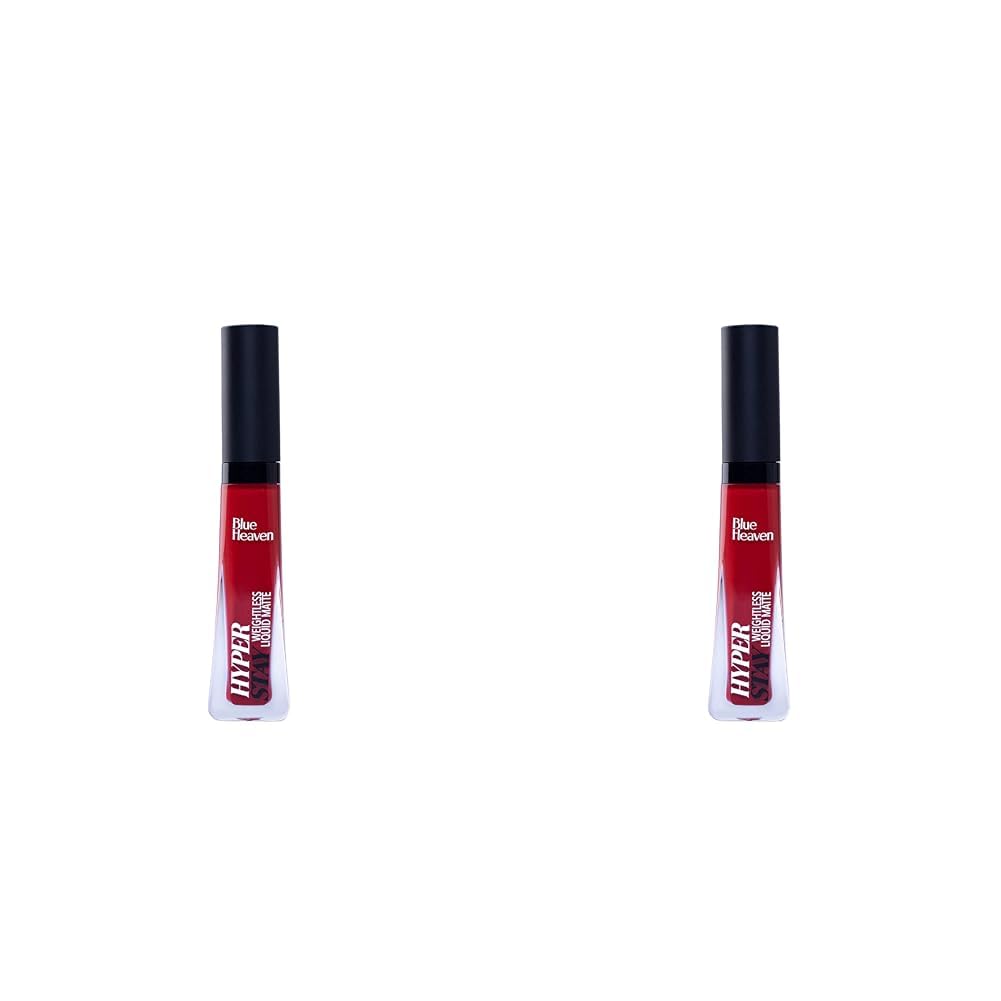 Blue Heaven Hyperstay Matte-Lava Liquid Red-02 Red (Pack Of 2), Assorted