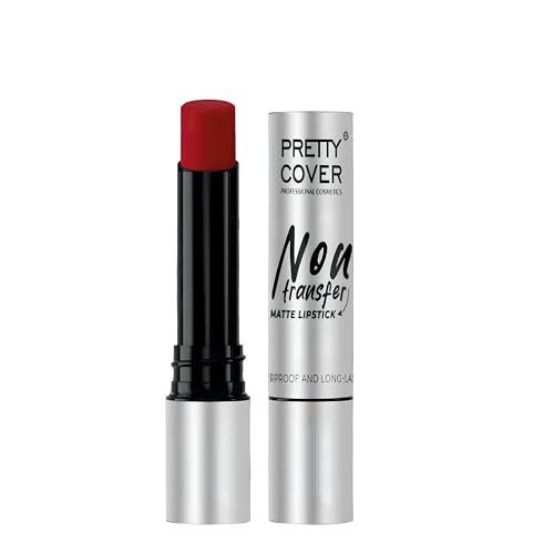 PRETTY COVER Non-Transfer Matte Lipstick | Long-Lasting, Smudge-Proof & Waterproof | Intense Color Payoff with Lightweight Formula for All-Day Wear (MAGENTA)