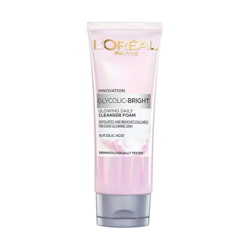 L'Oréal Paris Brightening Serum, Cream & Foam Face Wash Set for Face, 15Ml Serum, 15Ml Cream, 100Ml Cleanser, 1% Glycolic Acid, 2% Niacinamide, SPF 17