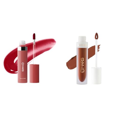 MARS Drip Lip Mist for Women (4.5 ml) (07-Pomelo Drip) Reapplication Matte Liquid Lip Color | Long Lasting | Non-Transfer & Waterproof Lipstick for Women (4.5 ml) (05-Chocolate Delight)